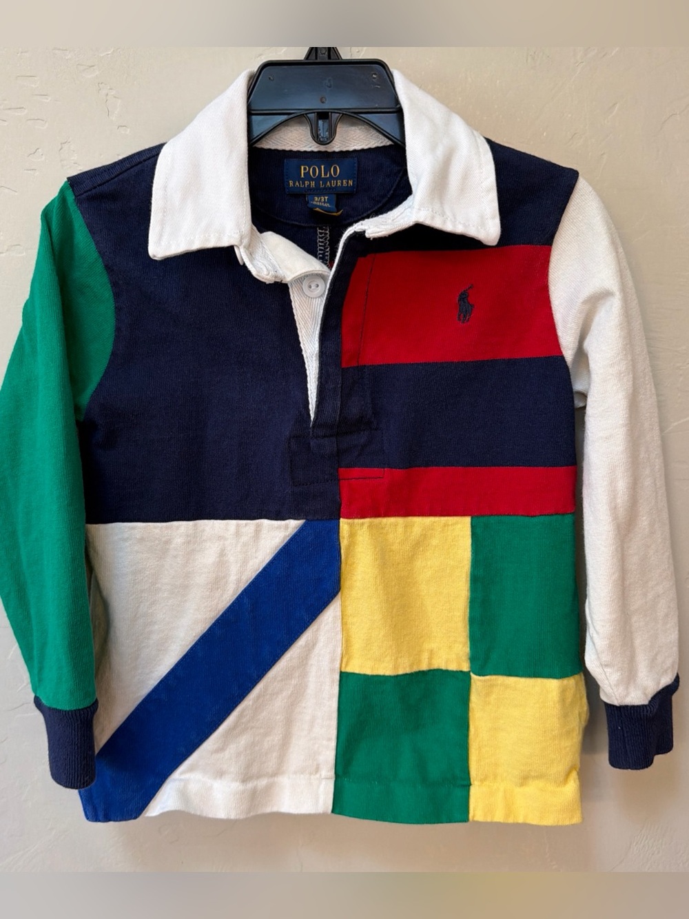 Polo Ralph Lauren Boys Color-Block Polo Shirt Toddler Size 3/3T Cotton
